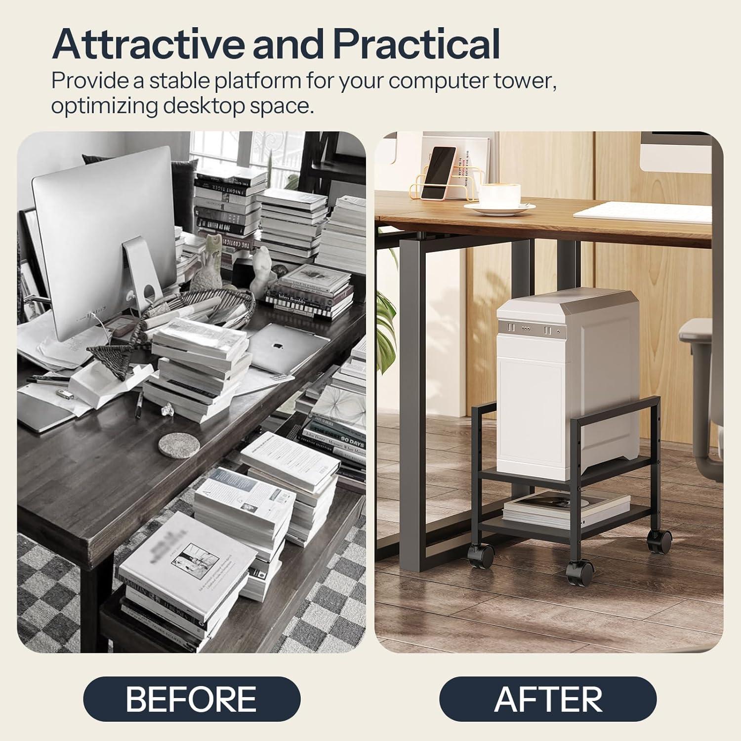 Soporte para Torre de PC HOOBRO BB11CJ01 Ajustable Negro