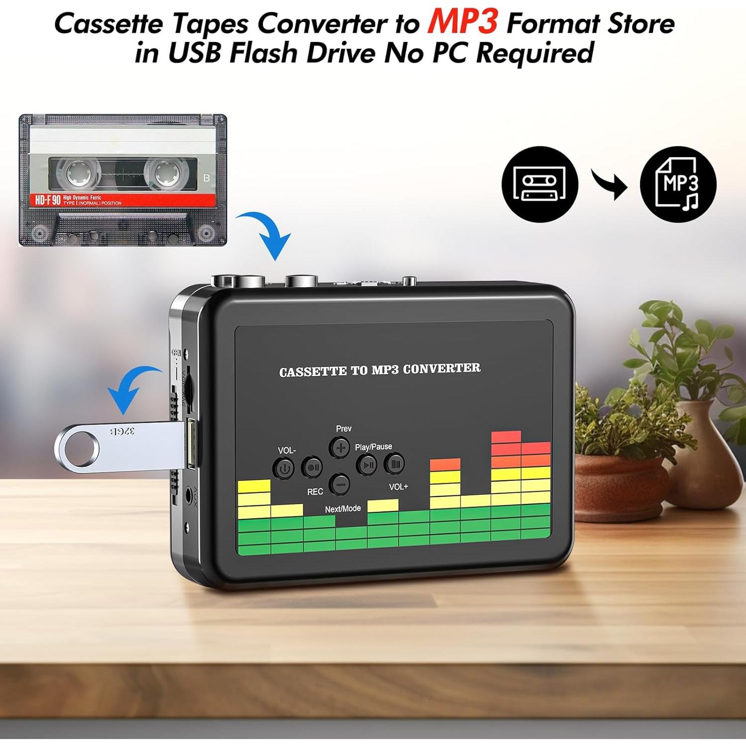 Reproductor de Cinta a MP3 Mersoco BR607 Portátil USB