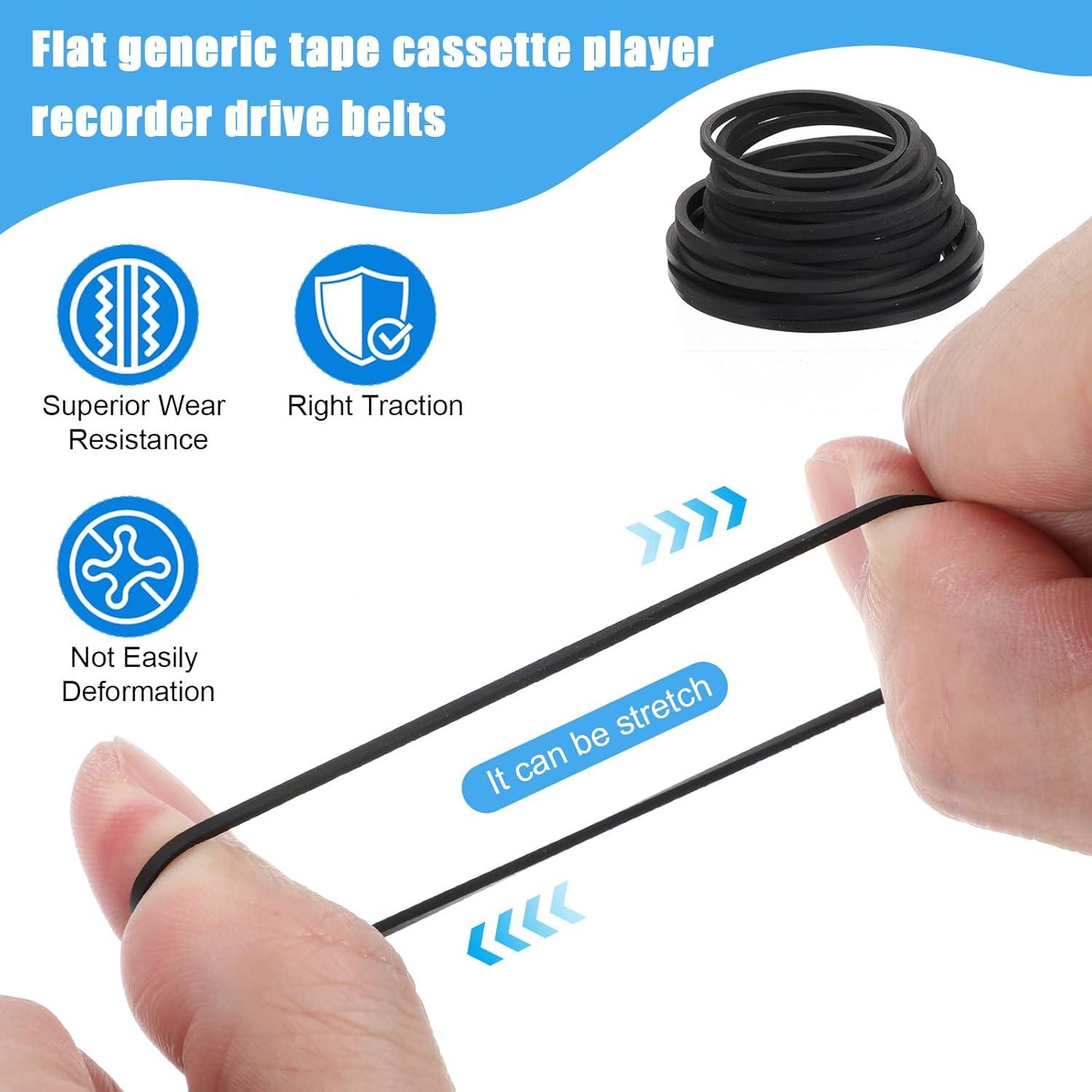 20 Correas de Reemplazo para Tocadiscos Classicseali 40-65mm