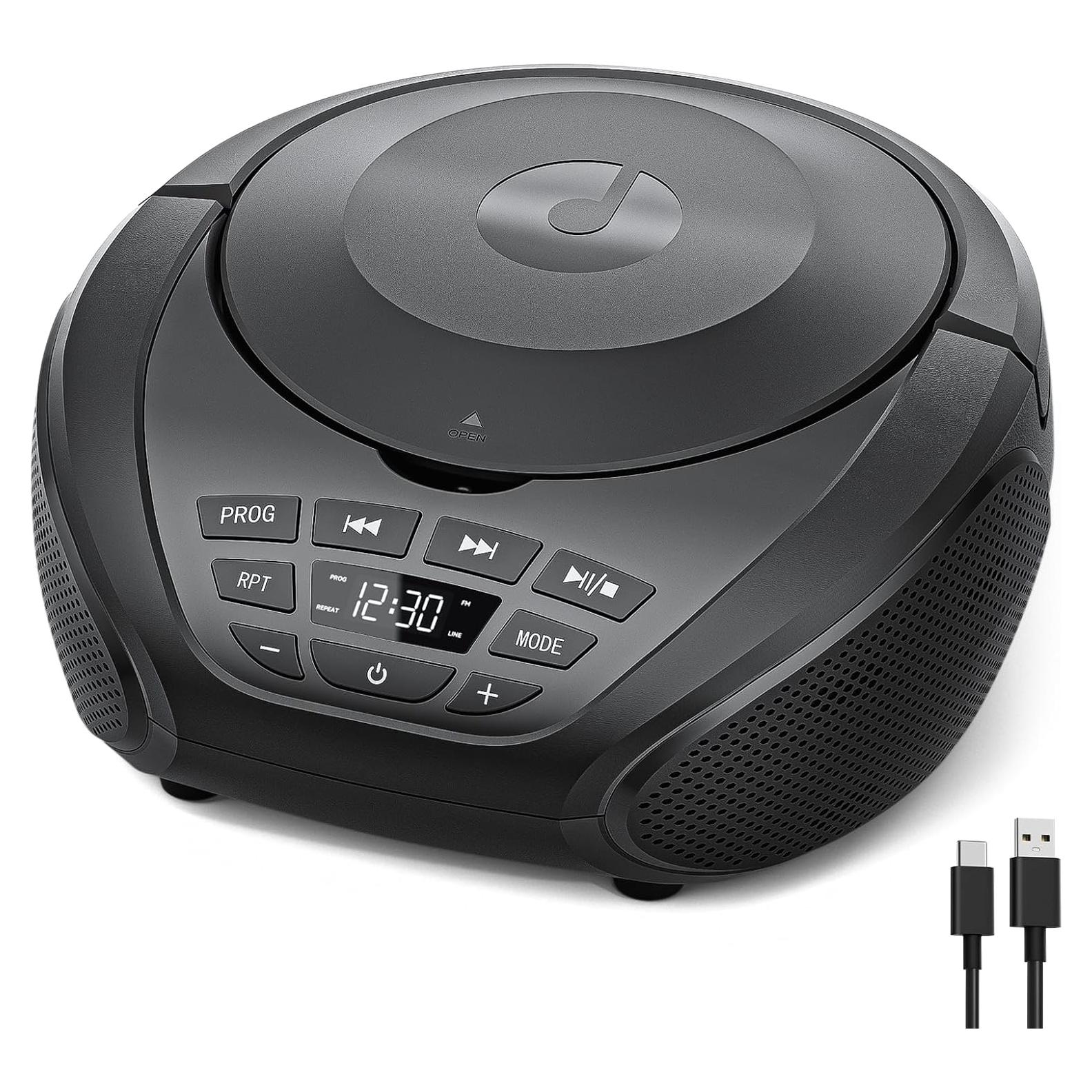 Reproductor de CD Portátil Gueray B-03 con Radio FM y AUX