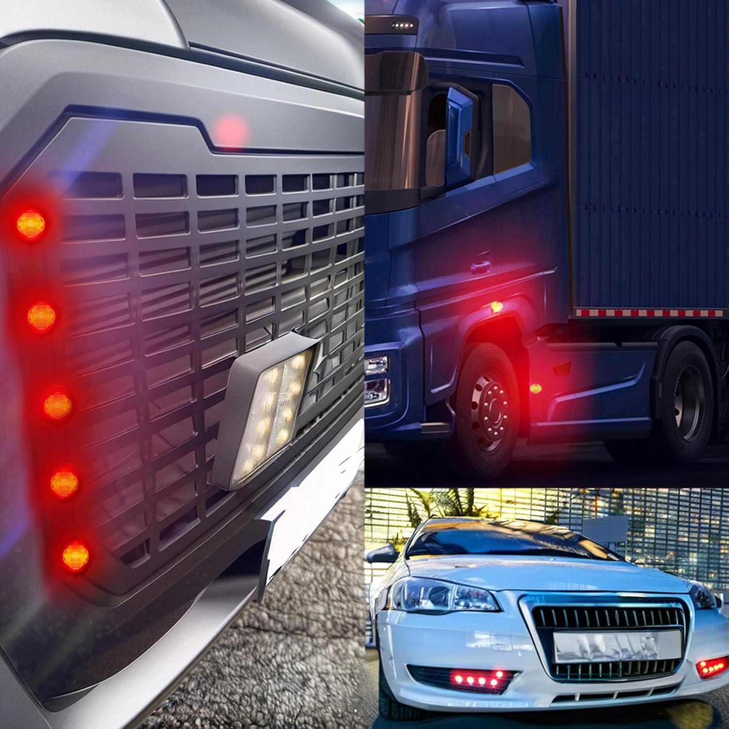 4 Piezas Luz Ojo de Águila LED JRQLOV 23mm Rojo 2.5W DC12V