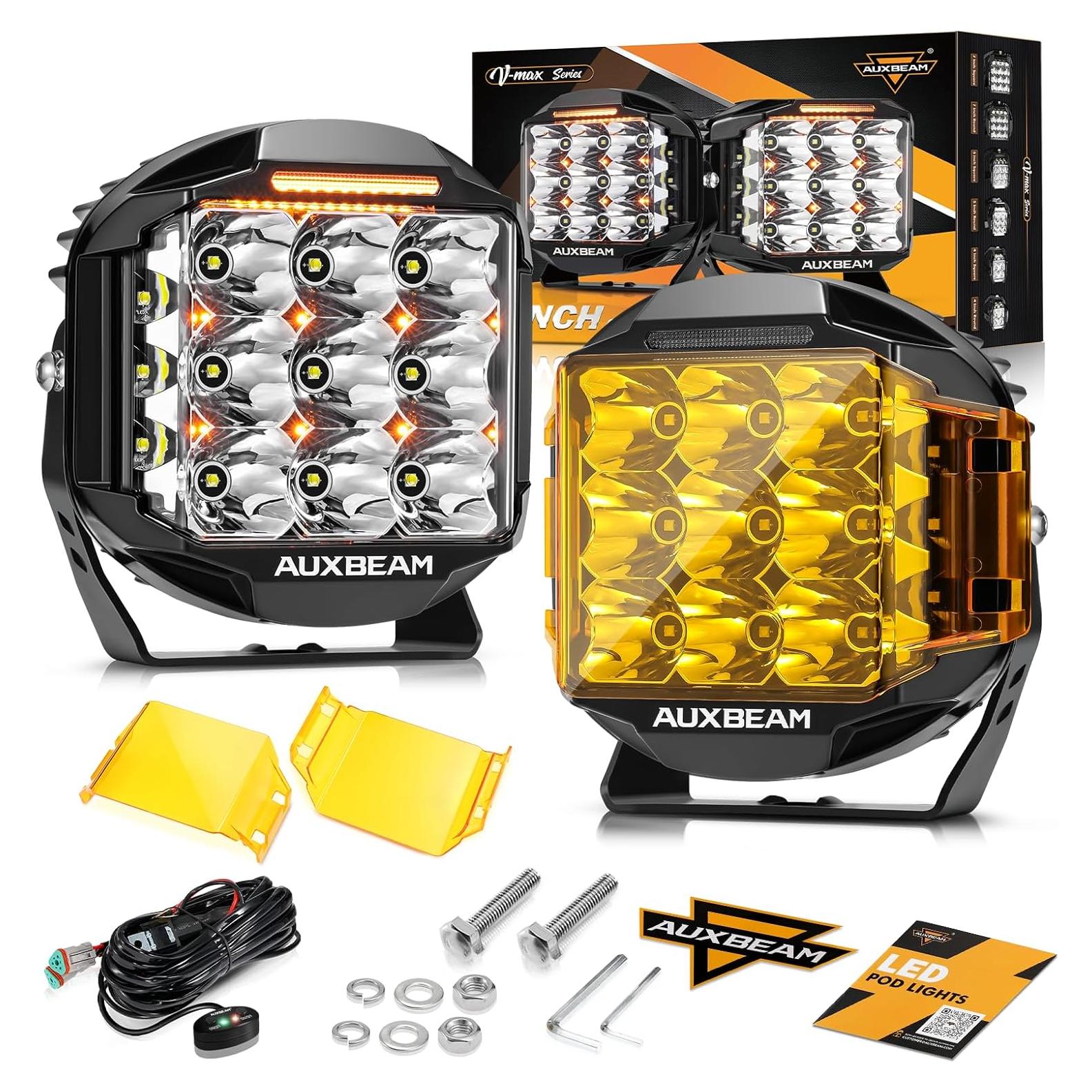 Luces LED Auxbeam 7 Pulgadas 228W DRL Ámbar para Camiones