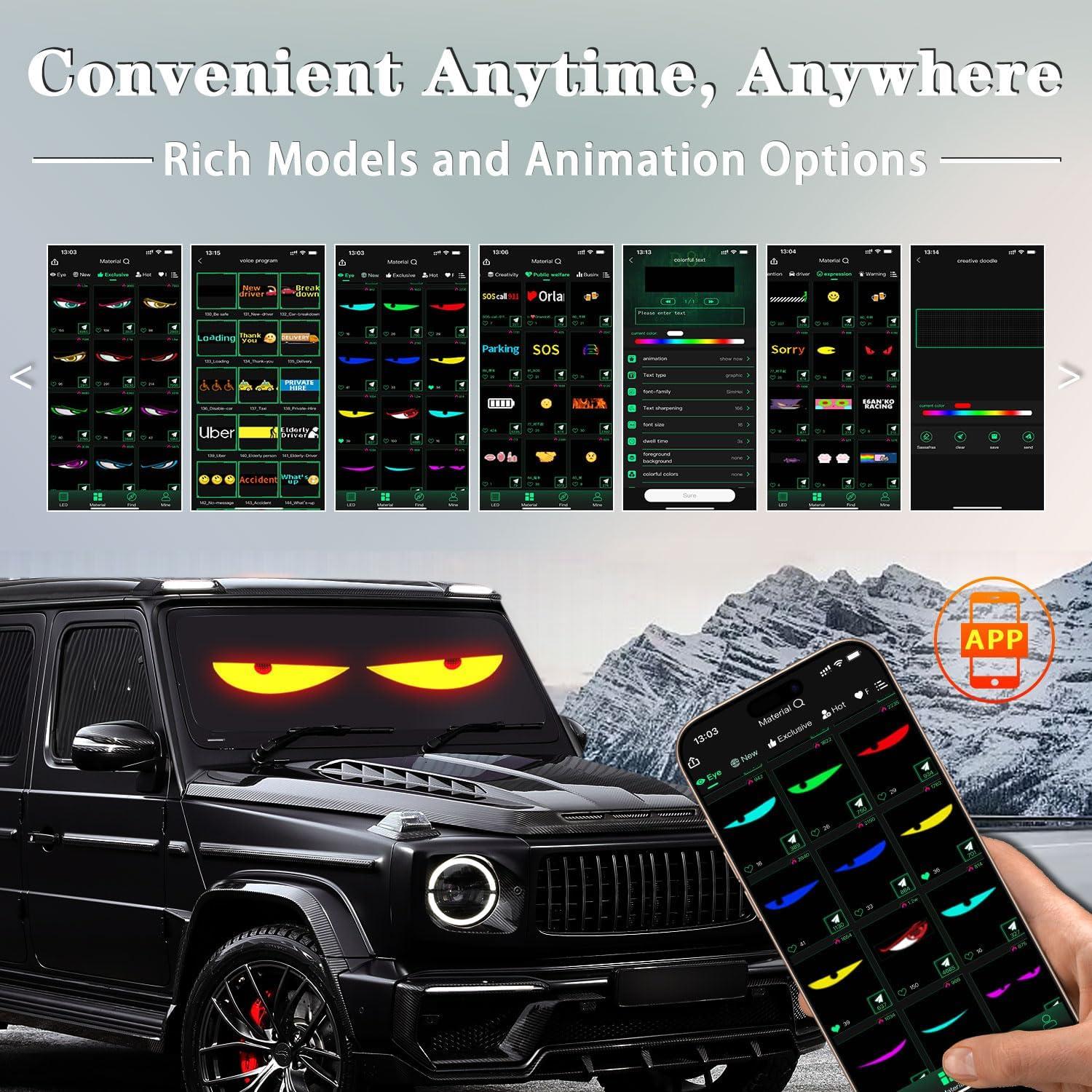 Ojos LED para Parabrisas DouMmantn EM-10 Colorido 35.8cm