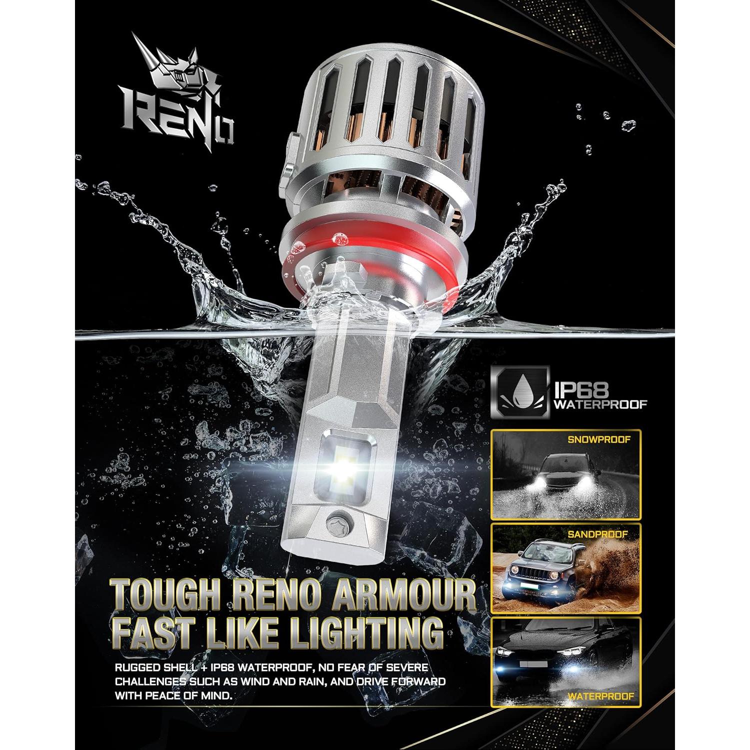 Bombillas LED RENO H11 40000LM 6500K Luz de Niebla Pack 2