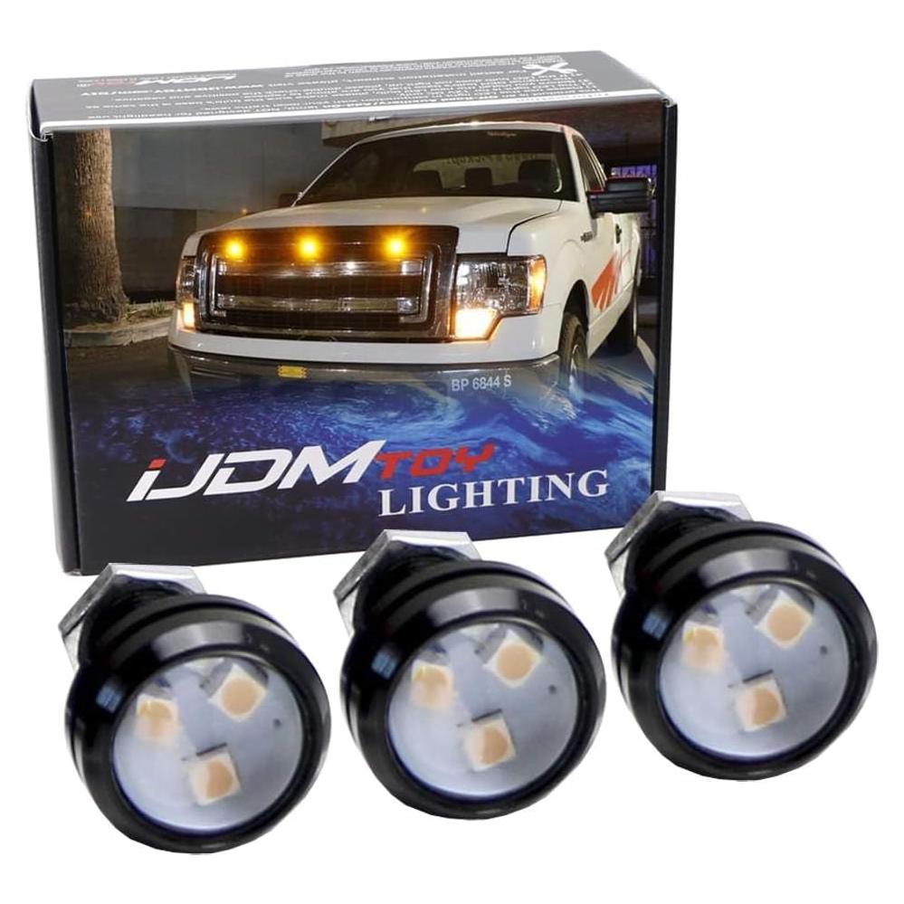 Kit de Iluminación LED Frontal Amarillo iJDMTOY 3 Piezas