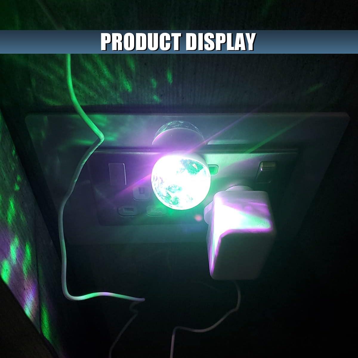 Lámpara LED USB DUSCOKE Proyector Estrellas Coche Blanco