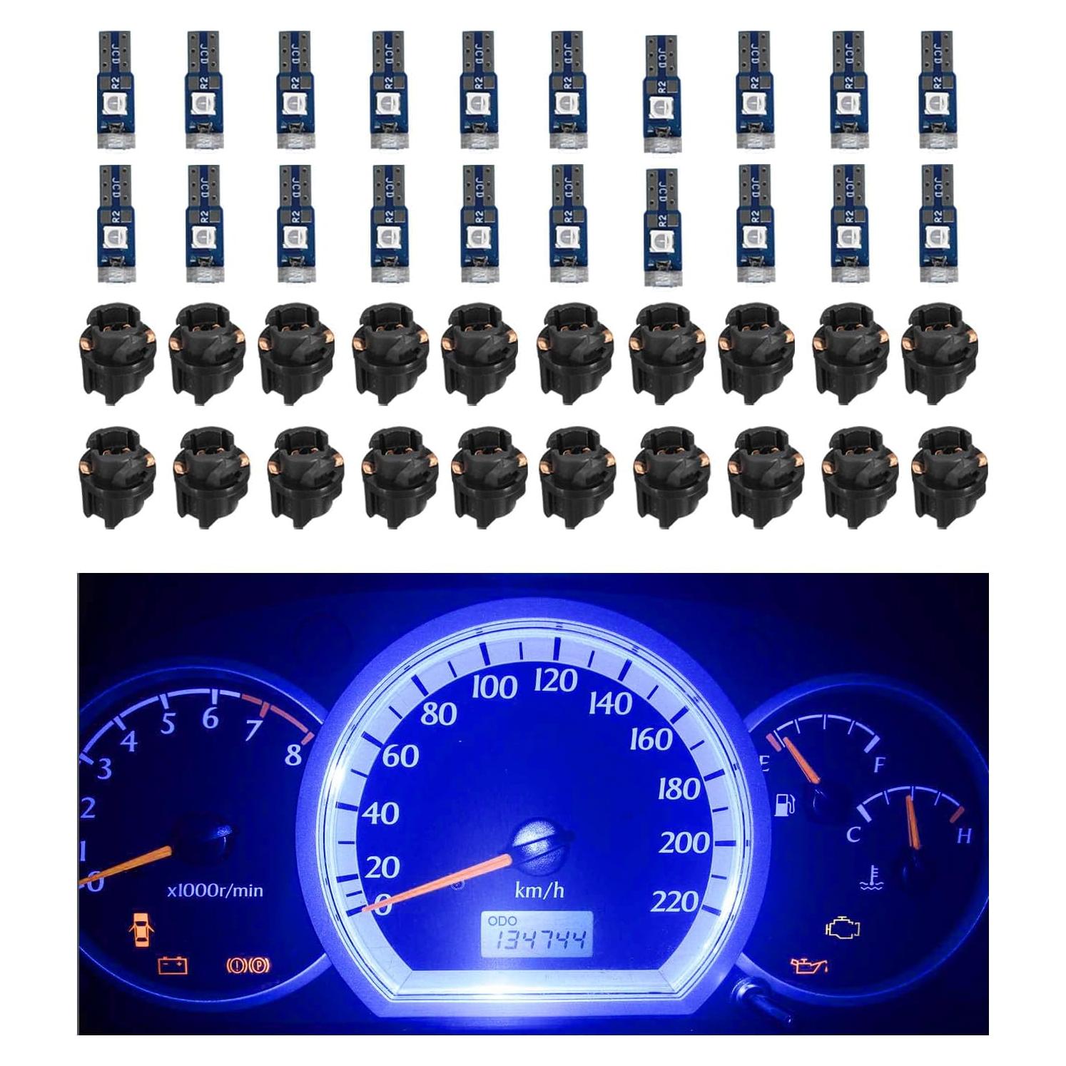 Augeny 20PCS Bombillas LED T5 para Tablero de Coche Azul