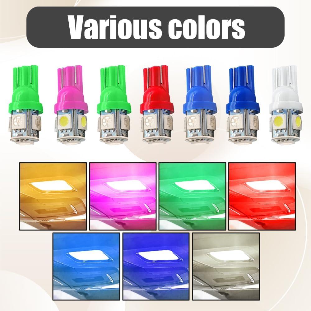 Bombillas LED Kutyun 194 Rojas 12V DC Paquete de 10