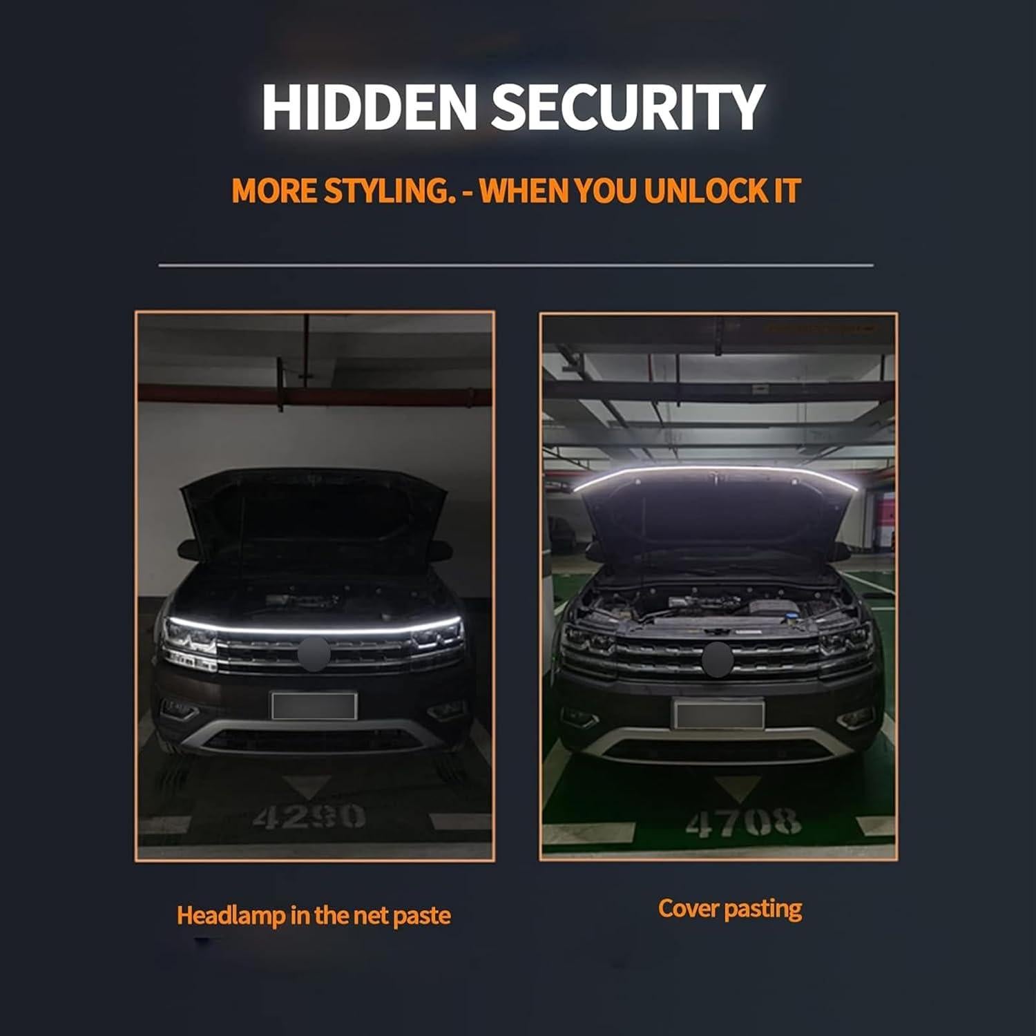 Tira LED para Auto Miytsya 70" Blanca Impermeable