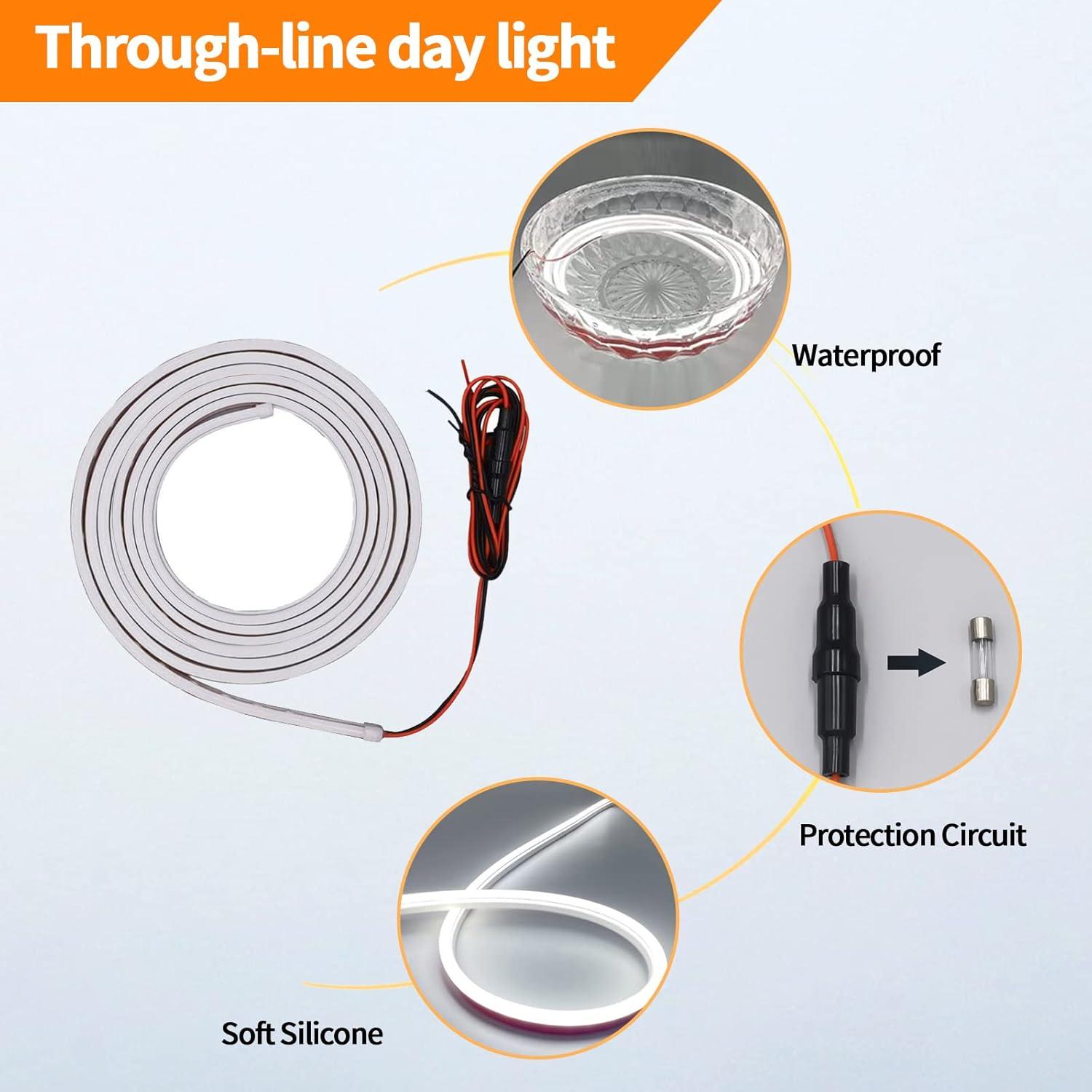 Tira LED para Auto Miytsya 70" Blanca Impermeable