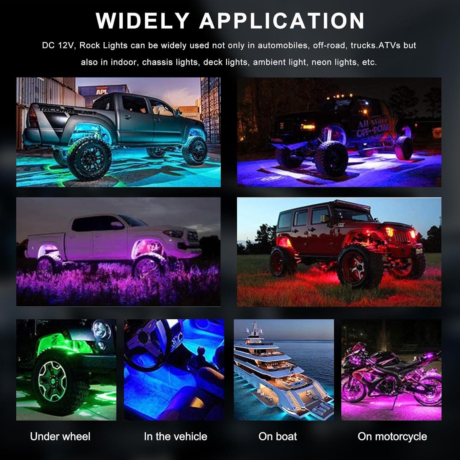 Cable de extensión LED RGB Rock Ohleats 119 cm 4 piezas