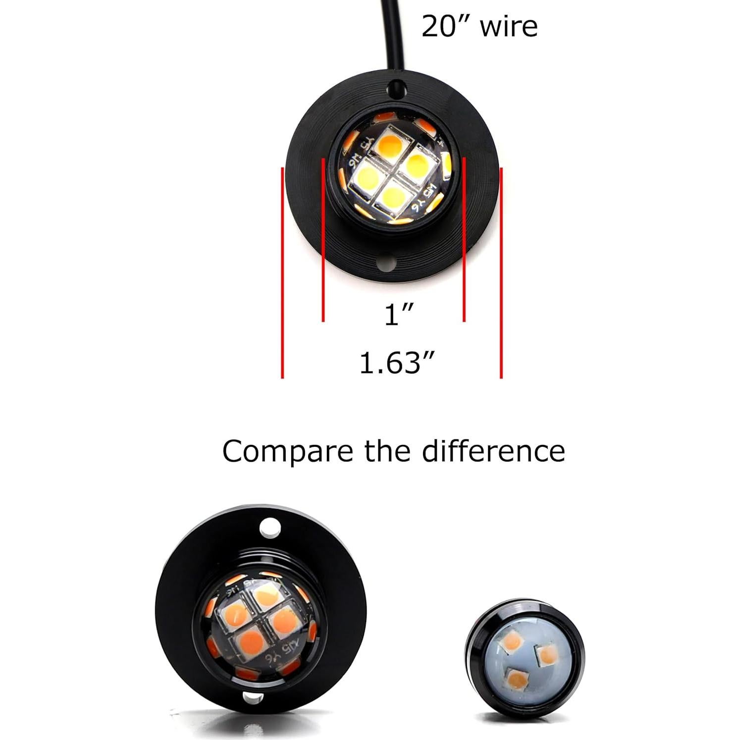 Kit de Luz de Parrilla LED iJDMTOY 3pc Blanco Xenón Jeep JL/JT