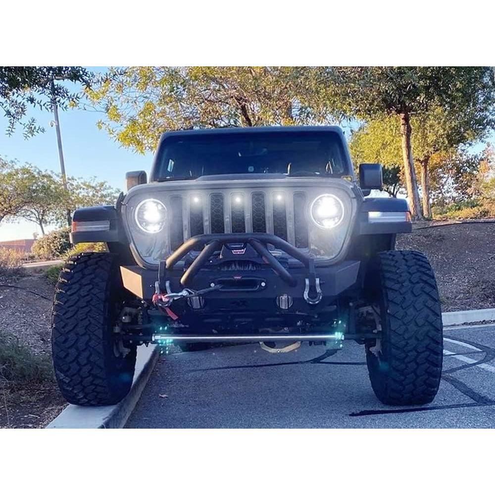 Kit de Luz de Parrilla LED iJDMTOY 3pc Blanco Xenón Jeep JL/JT