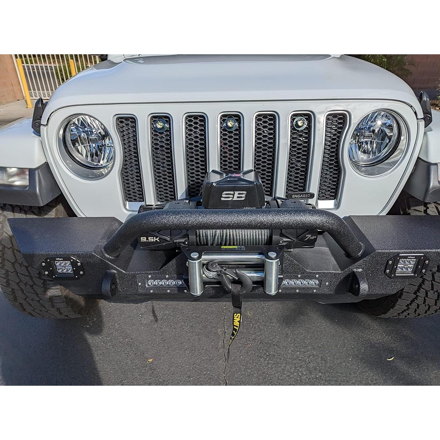 Kit de Luz de Parrilla LED iJDMTOY 3pc Blanco Xenón Jeep JL/JT