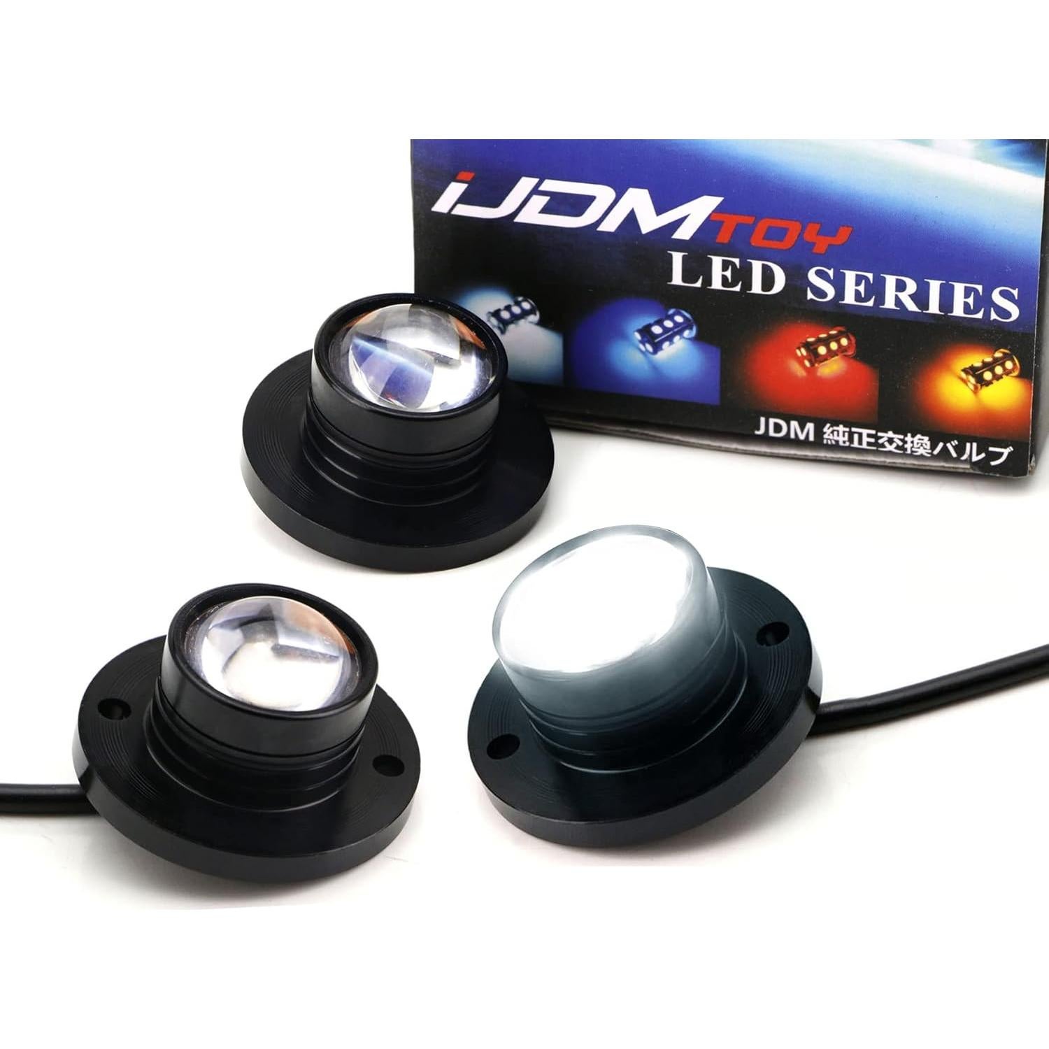 Kit de Luz de Parrilla LED iJDMTOY 3pc Blanco Xenón Jeep JL/JT