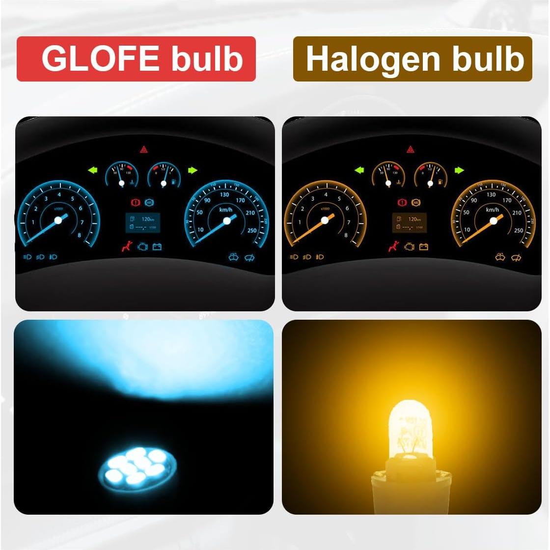 10 Bombillas LED T10 194 DUSCOKE Luz Tablero Coche Azul Hielo