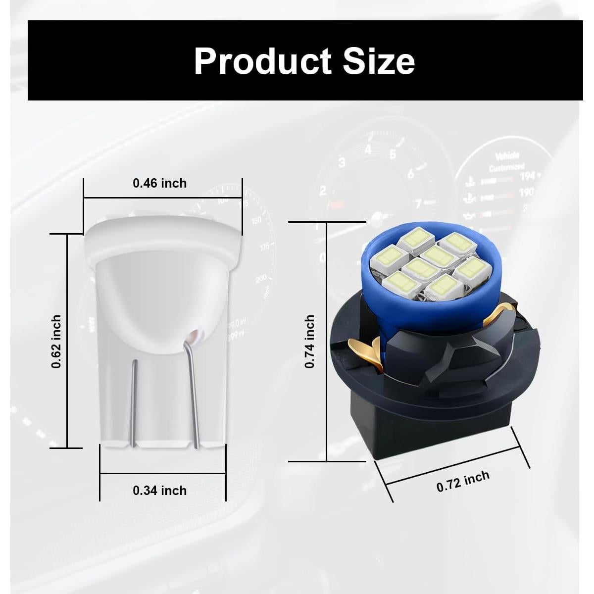 10 Bombillas LED T10 194 DUSCOKE Luz Tablero Coche Azul Hielo