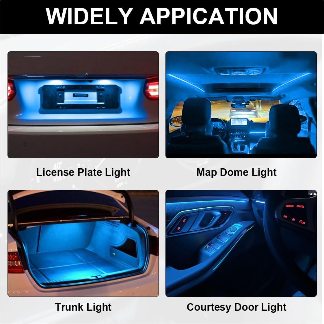 10 Bombillas LED T10 194 DUSCOKE Luz Tablero Coche Azul Hielo