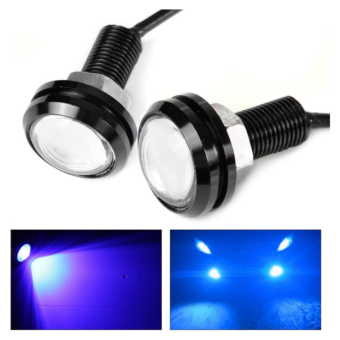 Luz Estroboscópica LED YIBO 12V 10W Azul para Coche y Barco
