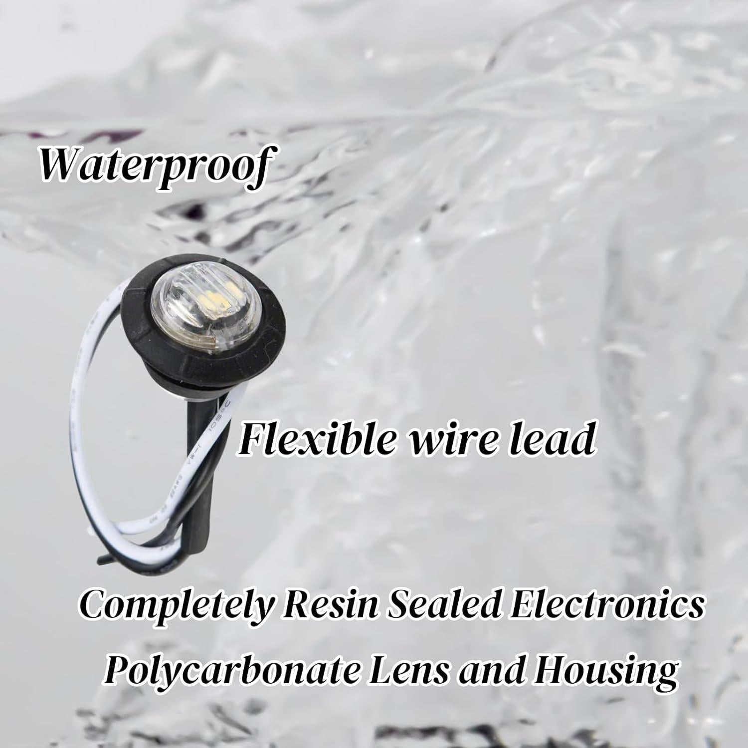 Paquete de 8 Luces LED Mini Redondas Blancas 12V Genérico