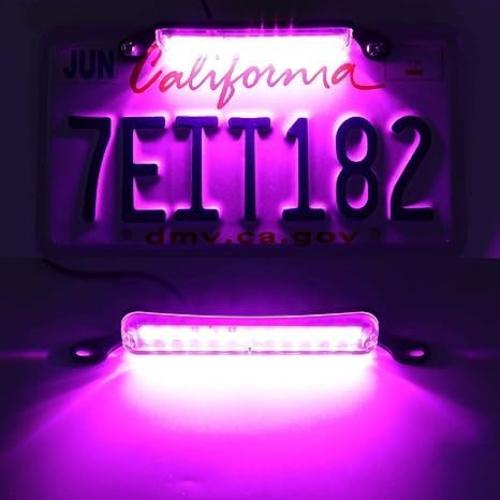 Luz de Placa de Licencia LED LivTee Impermeable 14.1 cm Púrpura