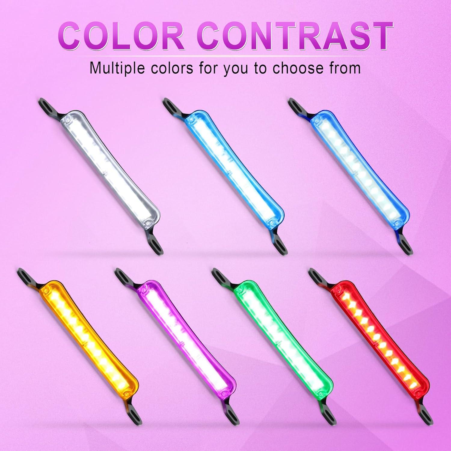 Luz de Placa de Licencia LED LivTee Impermeable 14.1 cm Púrpura