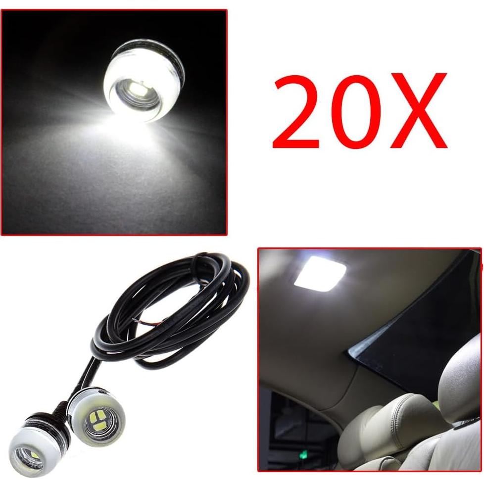 ECCPP Luz de Niebla LED 18mm para Acura y Audi 2015