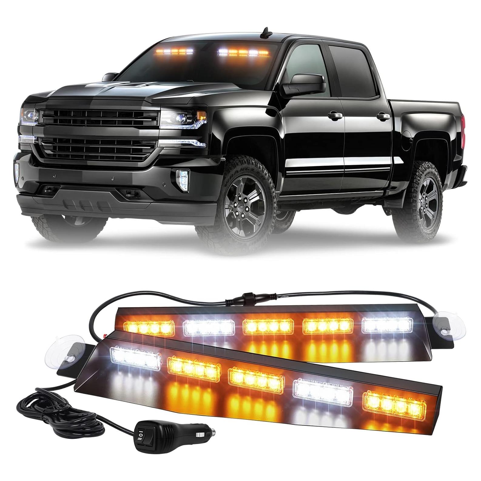 Luces Estroboscópicas de Emergencia XRIDONSEN 40 LED Ámbar/Blanco