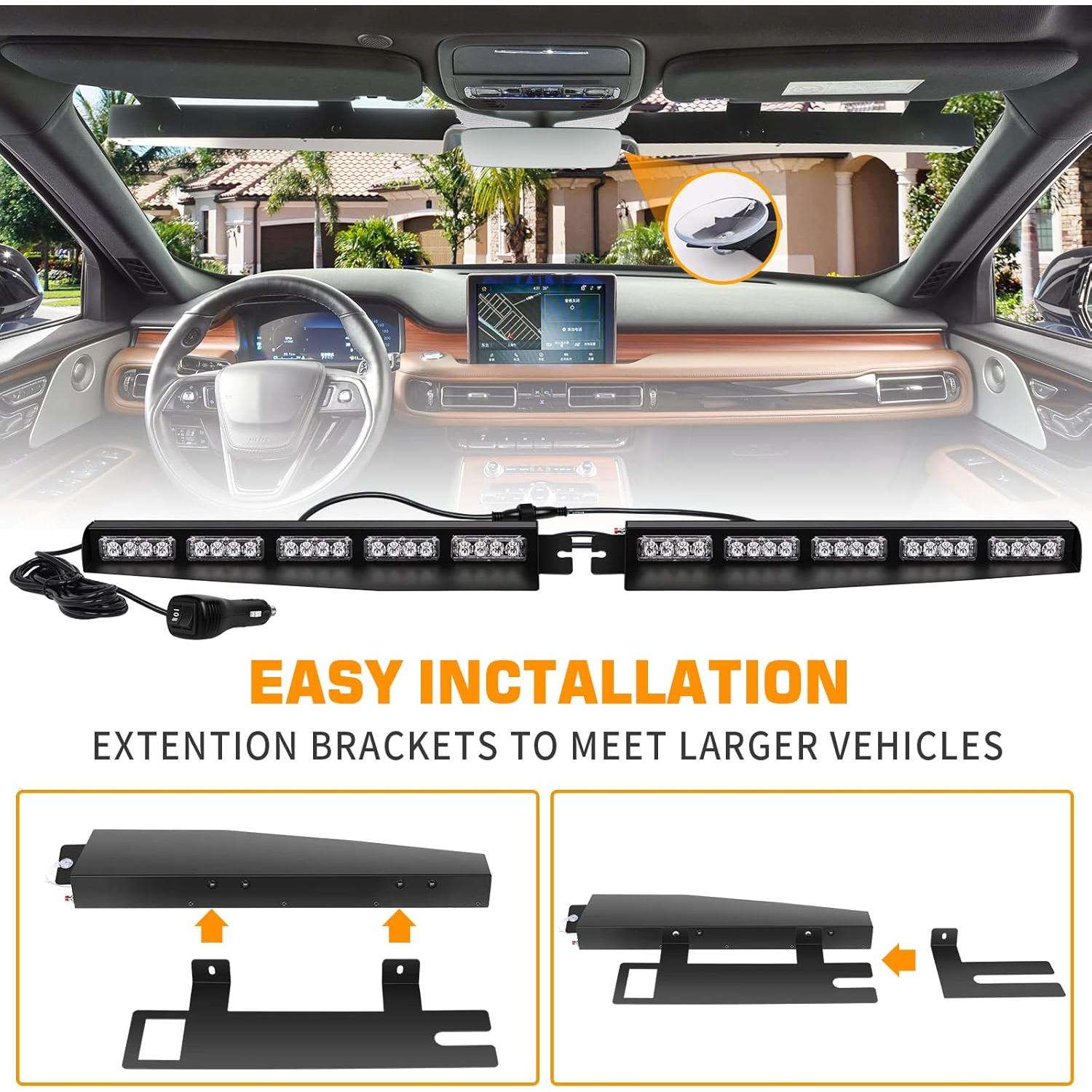 Luces Estroboscópicas de Emergencia XRIDONSEN 40 LED Ámbar/Blanco