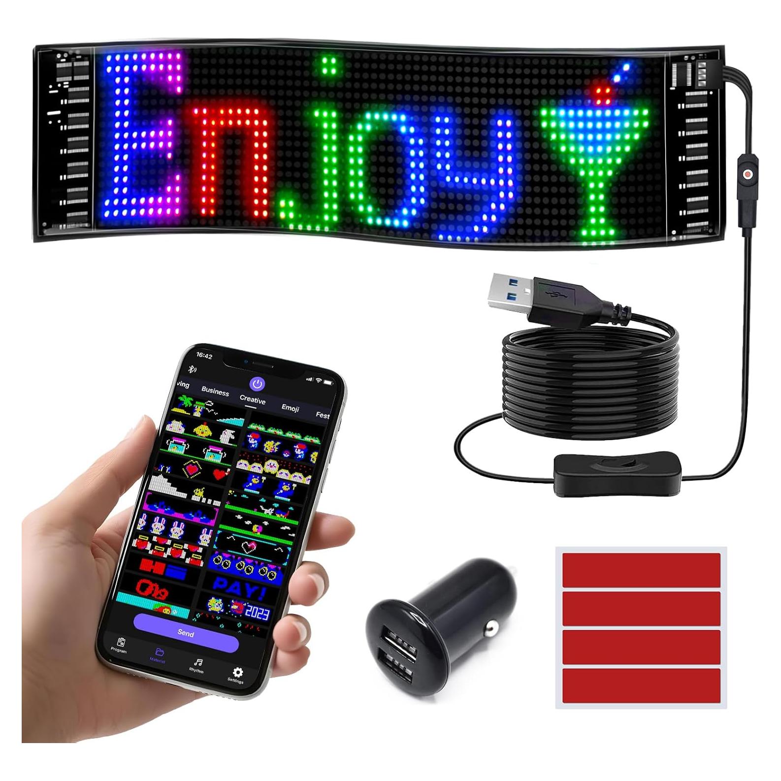 Señal LED Programable GOTUS 17.78x7.62cm Control APP Bluetooth