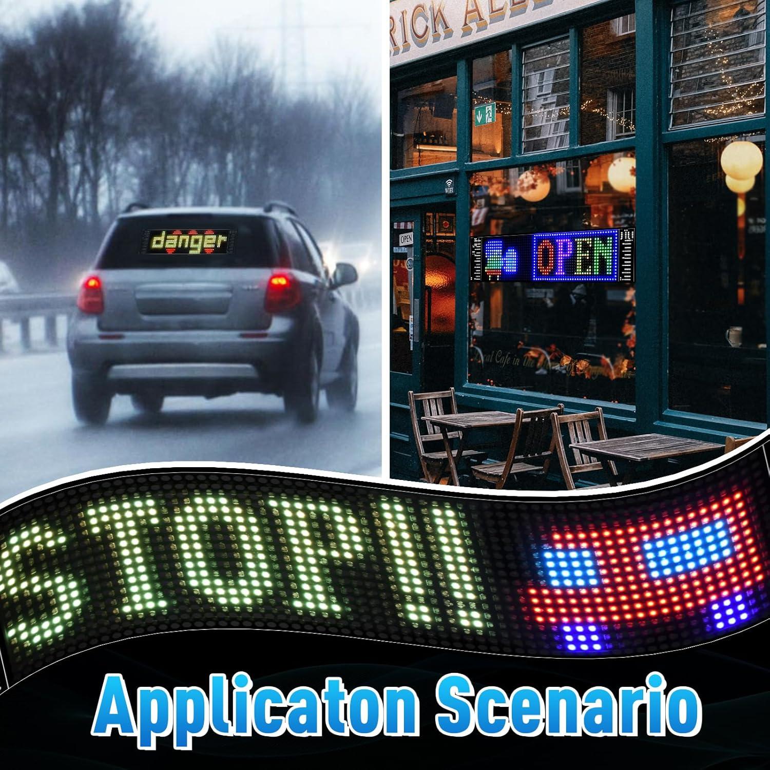 Señal LED Programable GOTUS 17.78x7.62cm Control APP Bluetooth