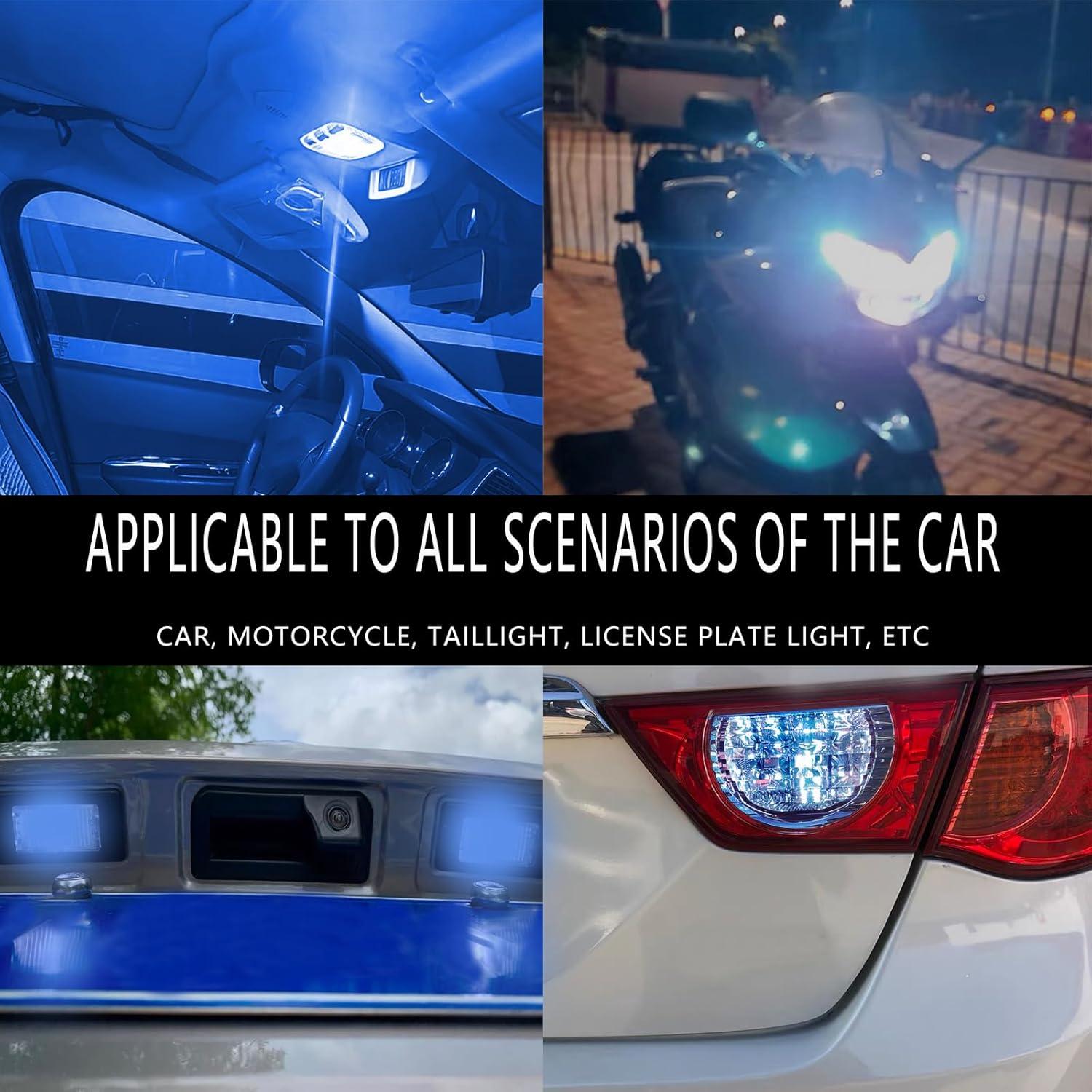 Bombilla LED Azul Jitrendo 2 Pcs 6500K Luz Interior Coche