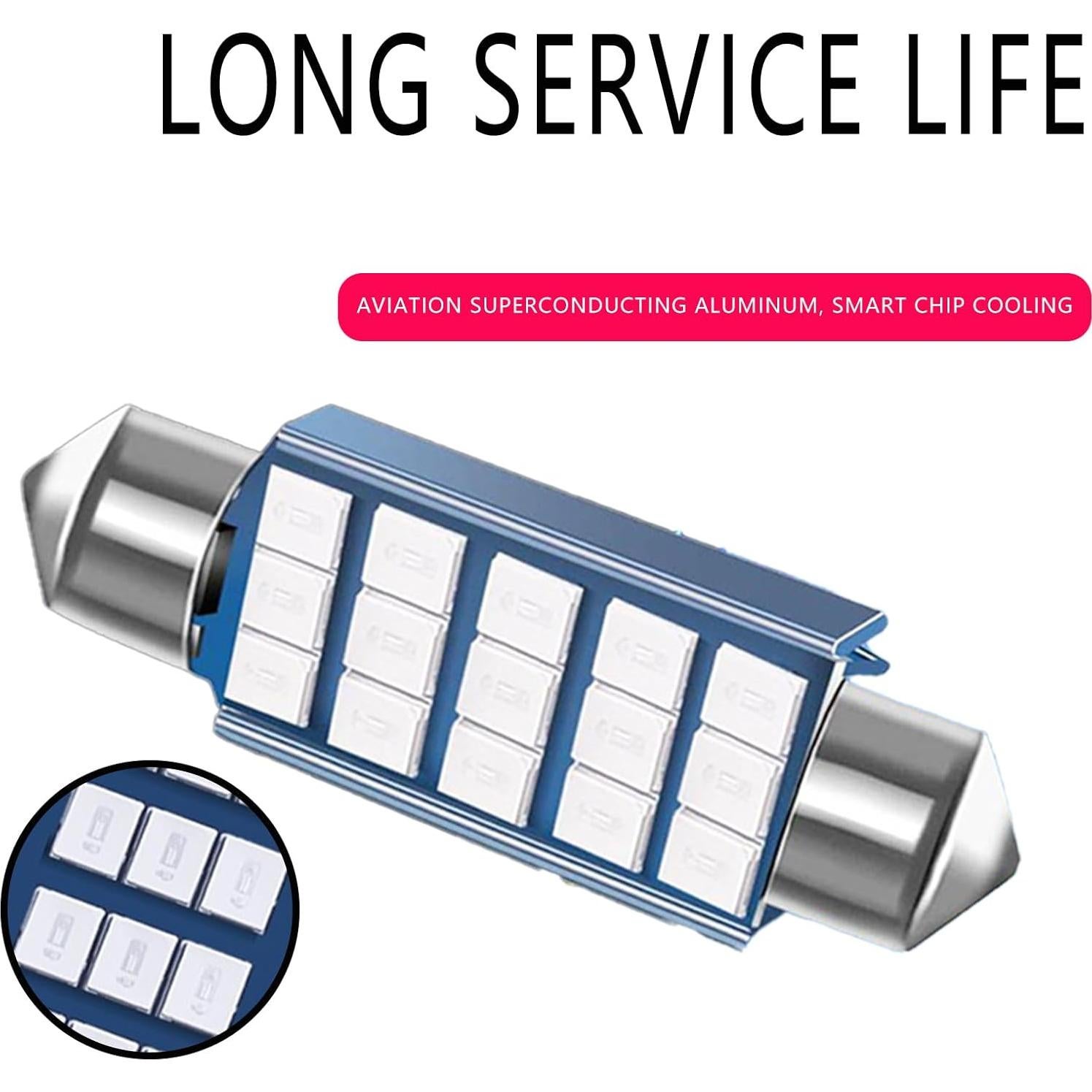 Bombilla LED Azul Jitrendo 2 Pcs 6500K Luz Interior Coche