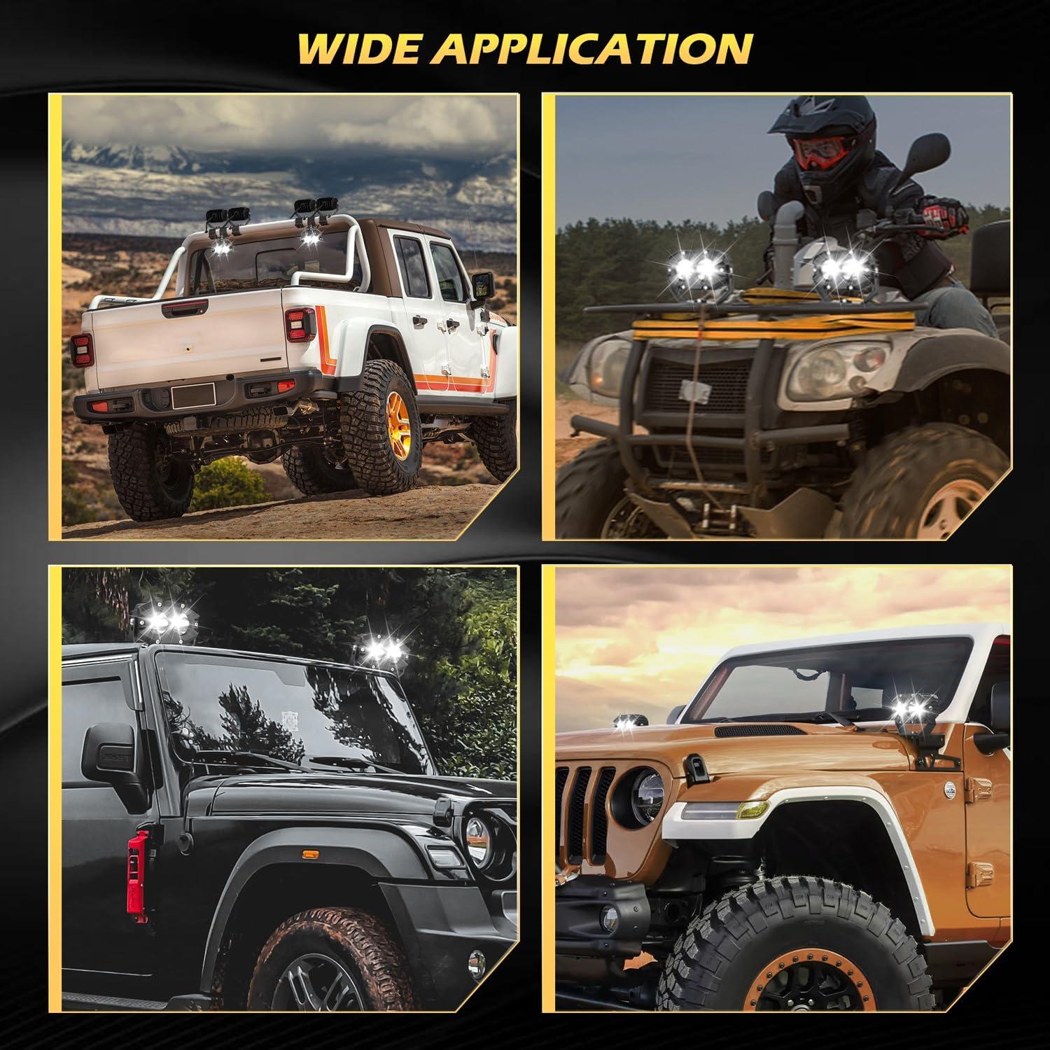 Pods de Luz LED 4 Pulgadas POLARPRA 90W 9000LM Impermeables