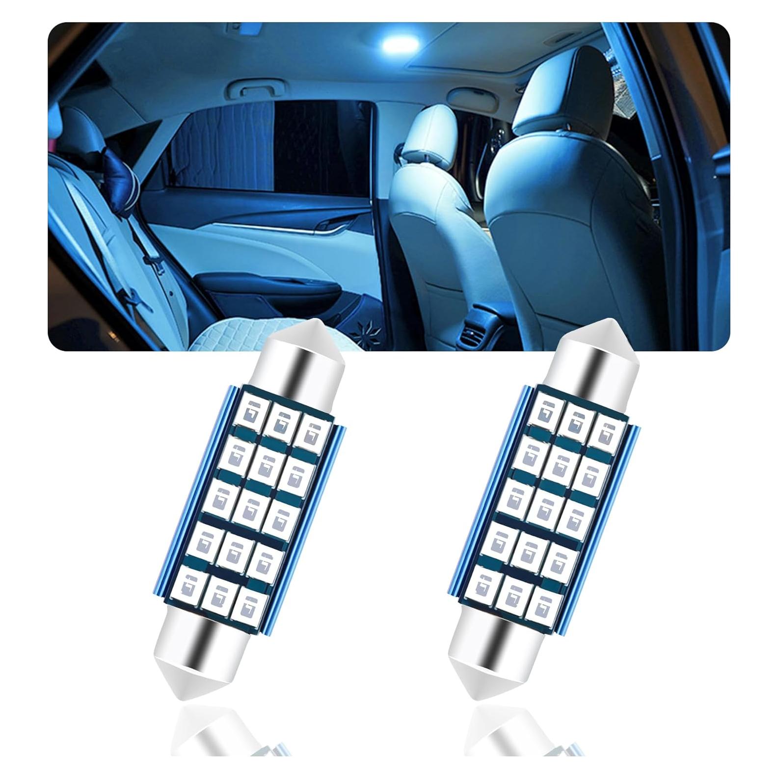 Bombilla LED 578 IHOTDER Azul 2PCS 400 Lúmenes 12V