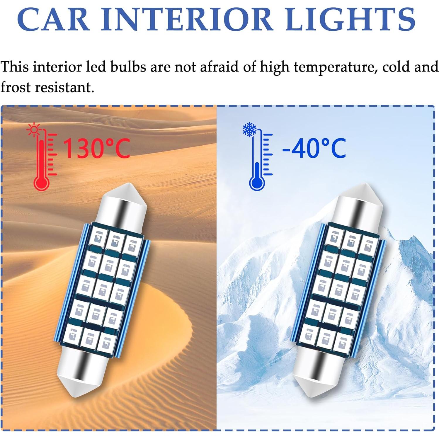 Bombilla LED 578 IHOTDER Azul 2PCS 400 Lúmenes 12V