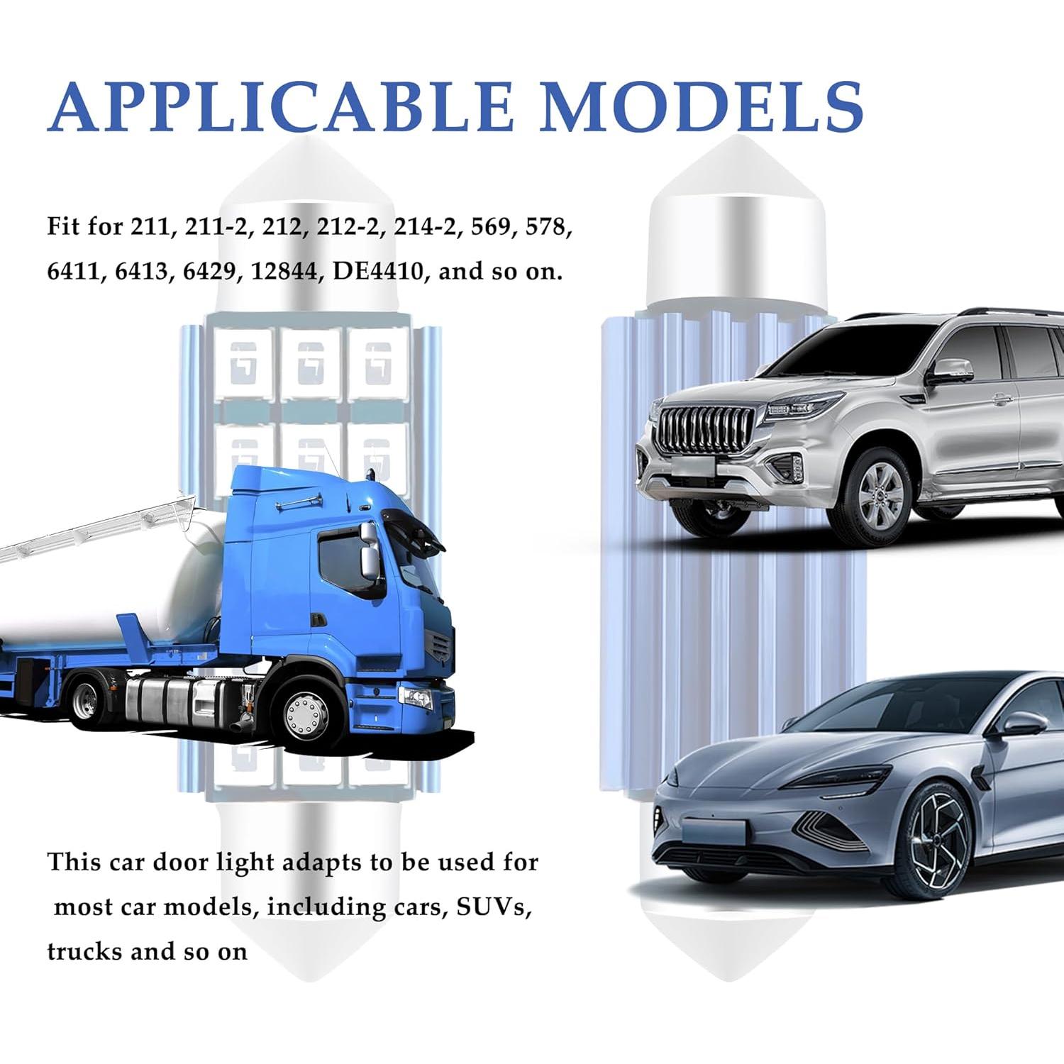 Bombilla LED 578 IHOTDER Azul 2PCS 400 Lúmenes 12V