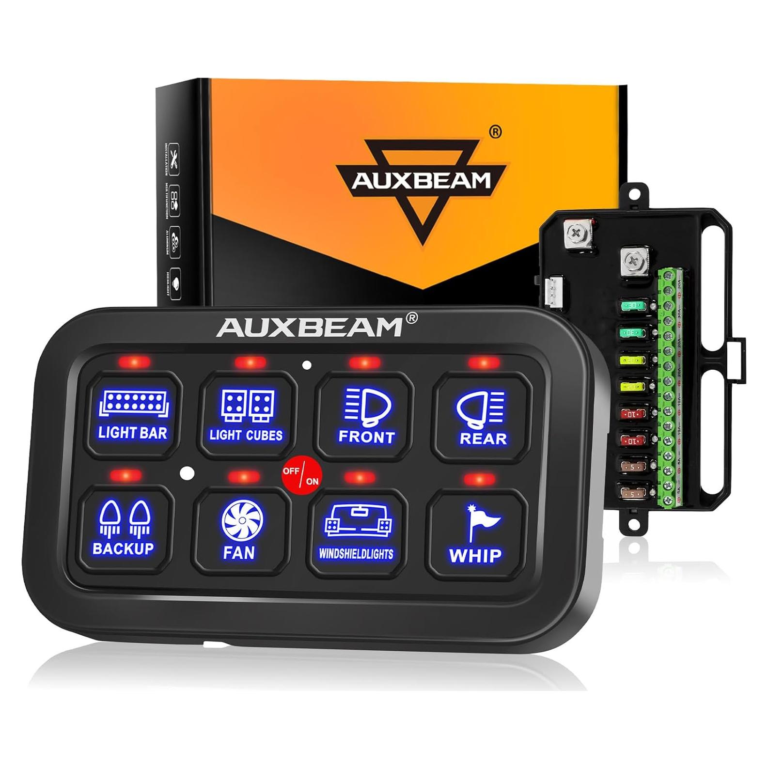 Panel de Control Táctil Auxbeam BA80 8 Gang LED 12V 600W