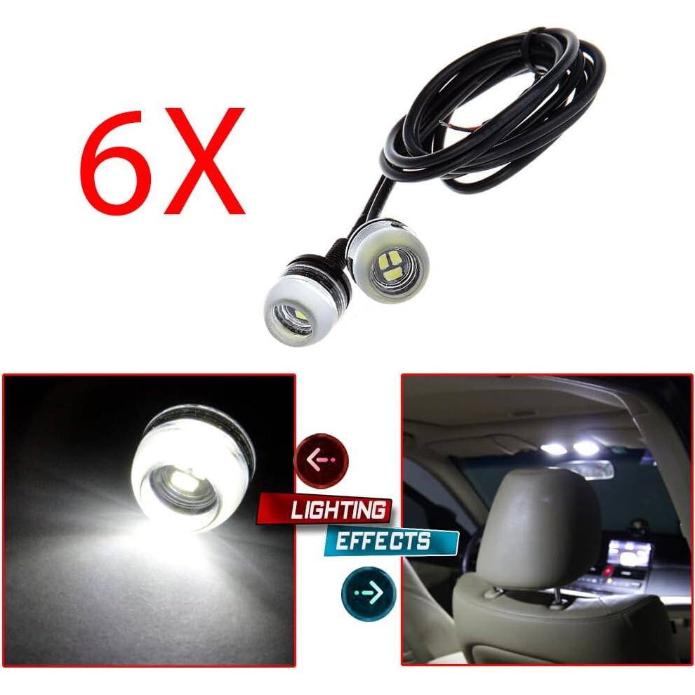ECCPP Luz de Niebla LED 18mm para Acura, Cadillac y Chevrolet