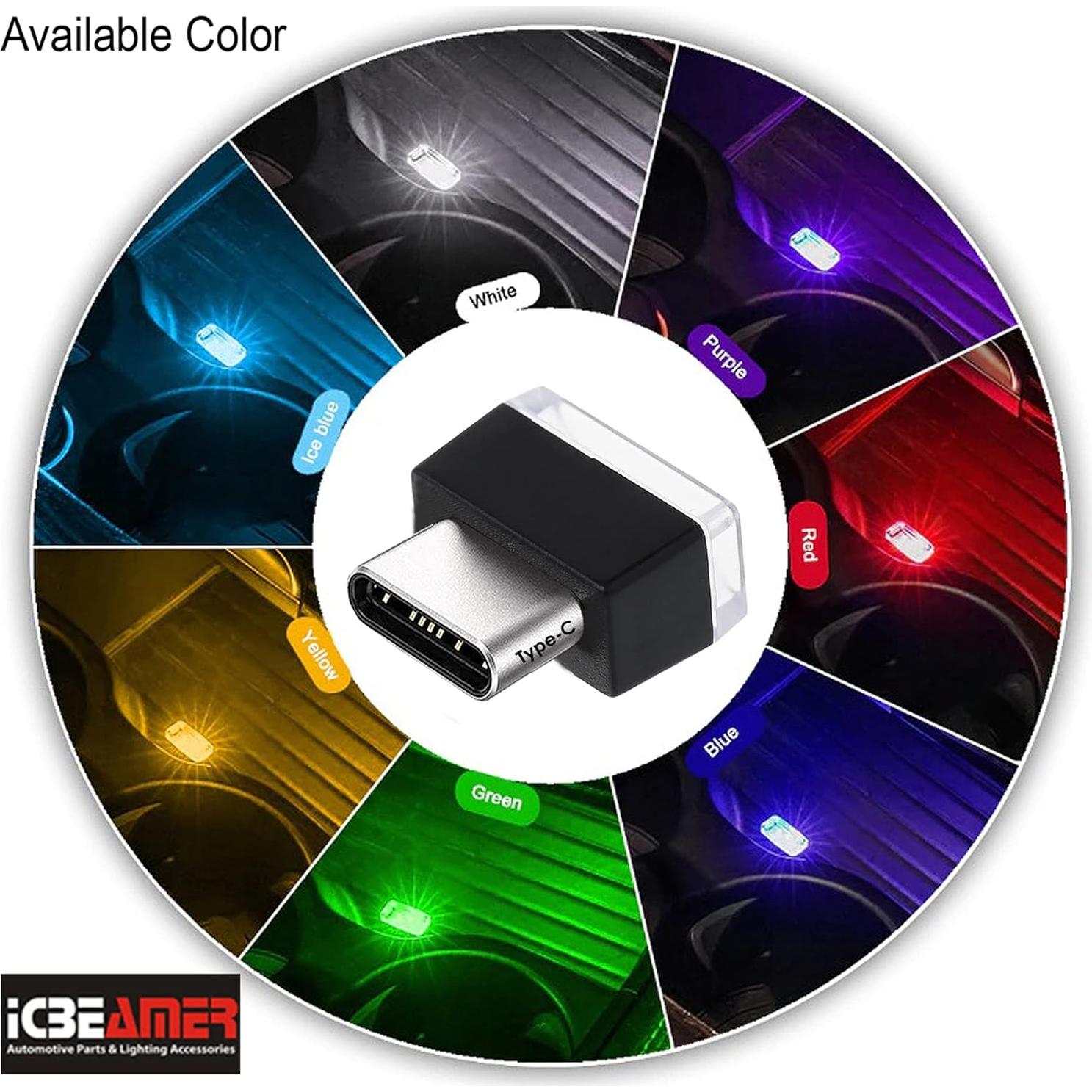 Luz Ambiental LED ICBEAMER USB-C Verde 3W Miniatura