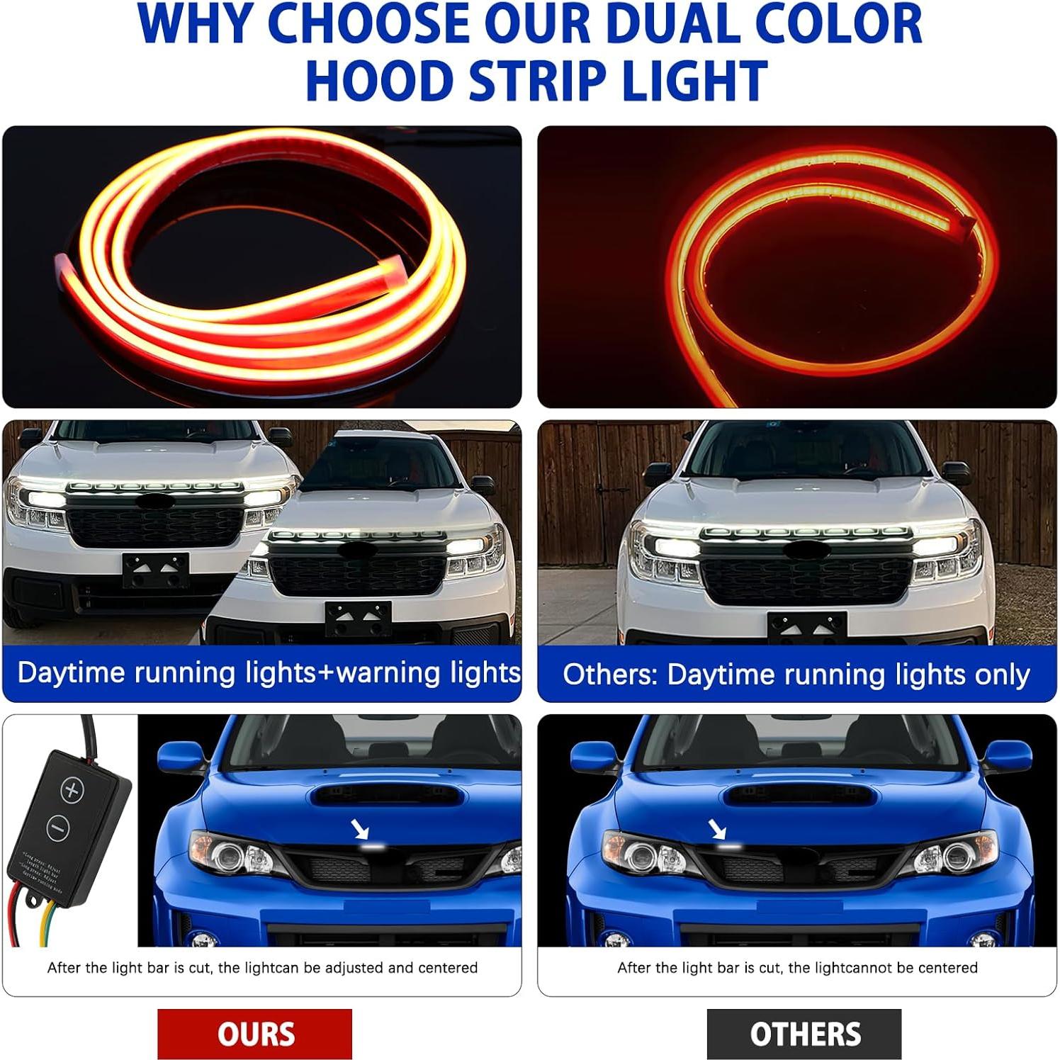 Tira de Luz LED Dinámica DREAMOTOR 94.5" Blanca para Capó