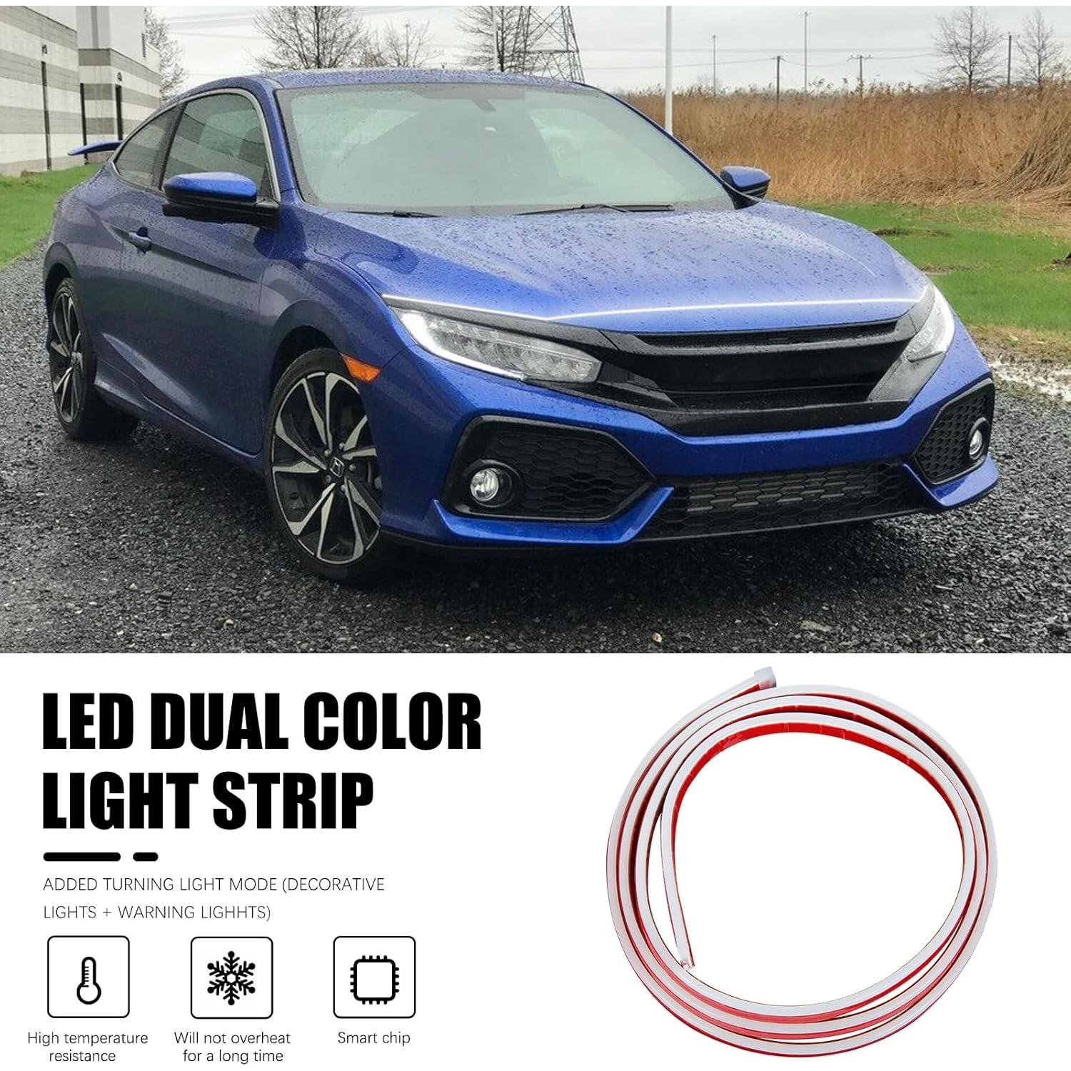 Tira de Luz LED Dinámica DREAMOTOR 94.5" Blanca para Capó