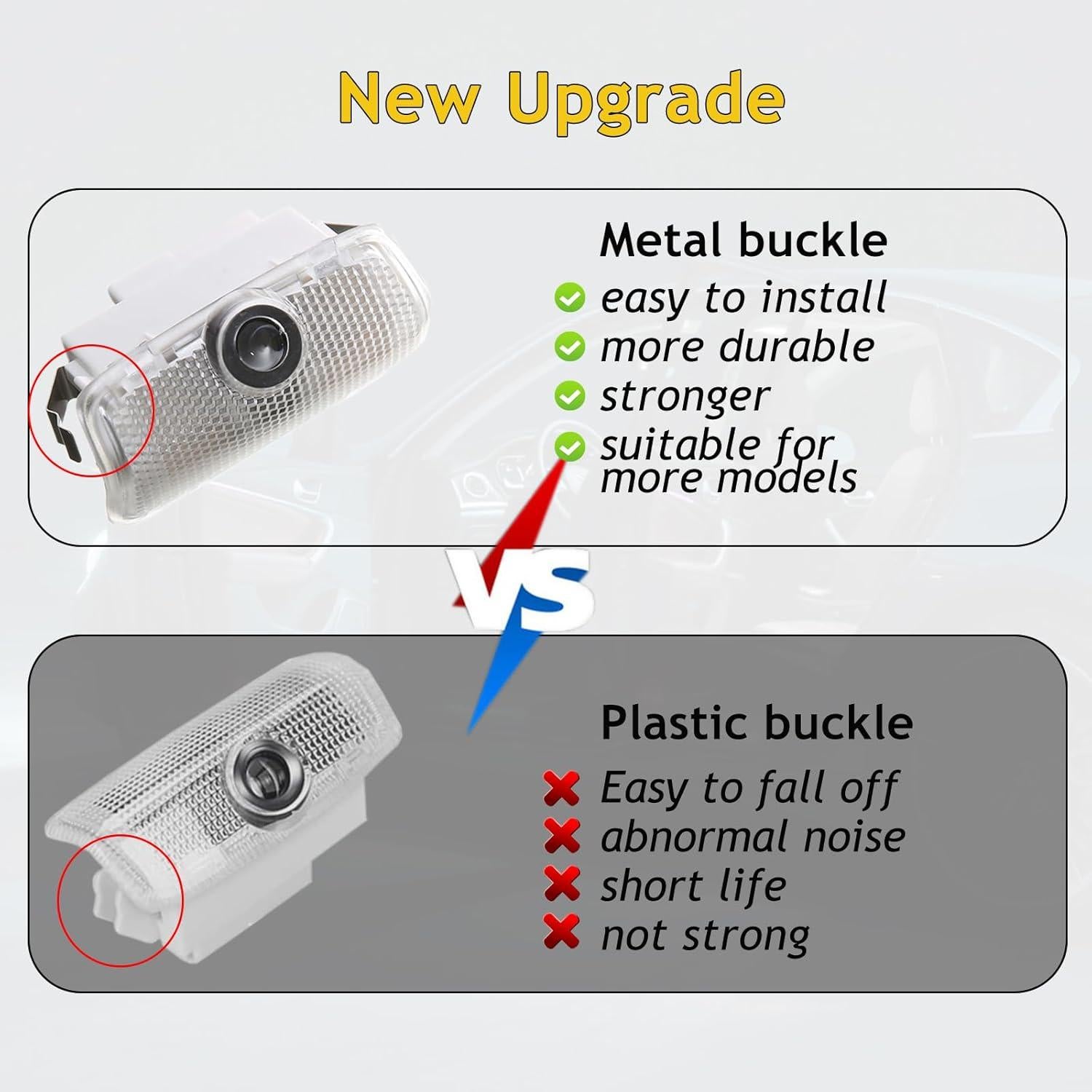 Luces de Puerta de Coche DZJJHK 2Pcs Proyector de Logo LED