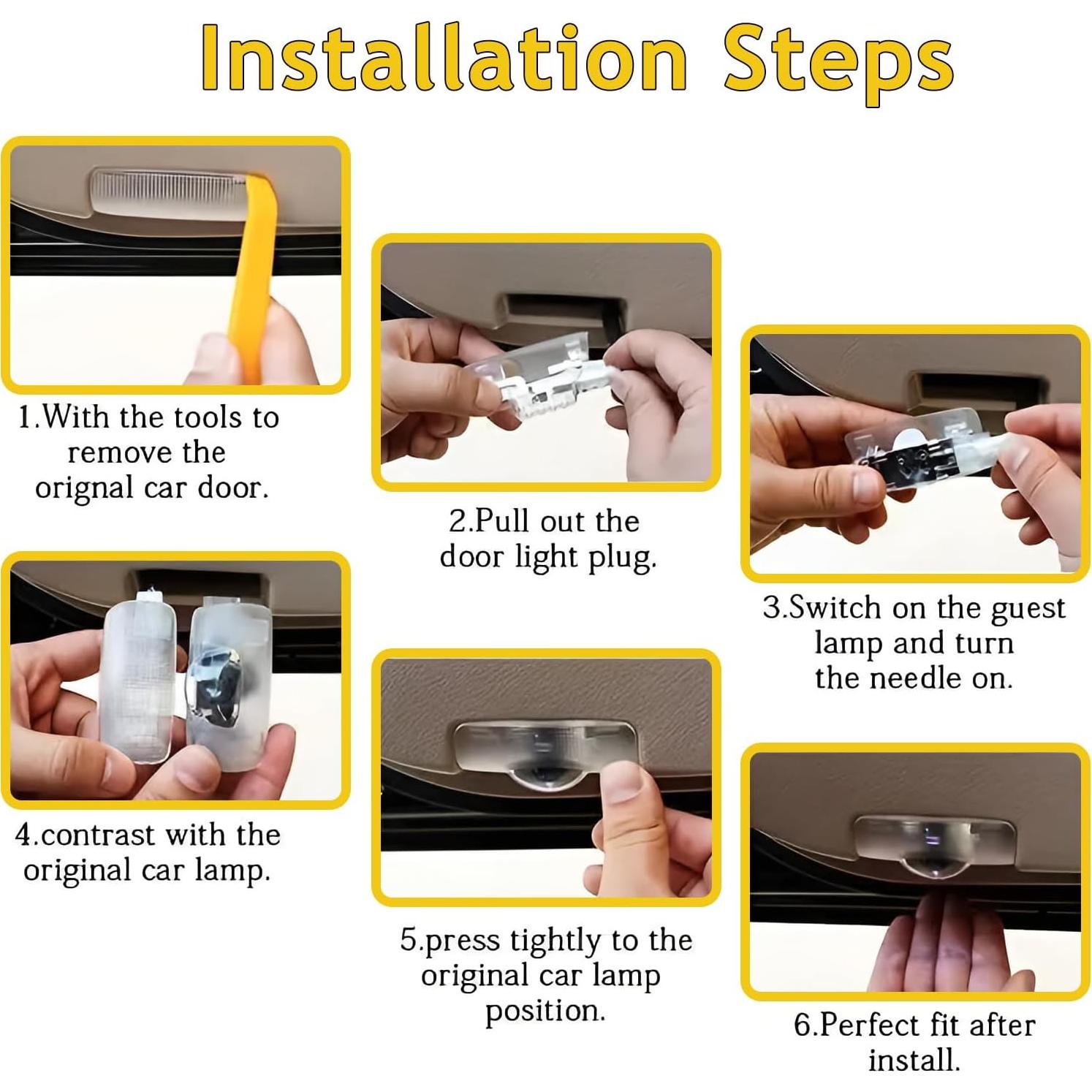 Luces de Puerta de Coche DZJJHK 2Pcs Proyector de Logo LED