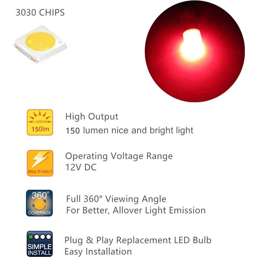 Kits de Bombillas LED WLJH para Tablero Ford Ranger 1989-1994