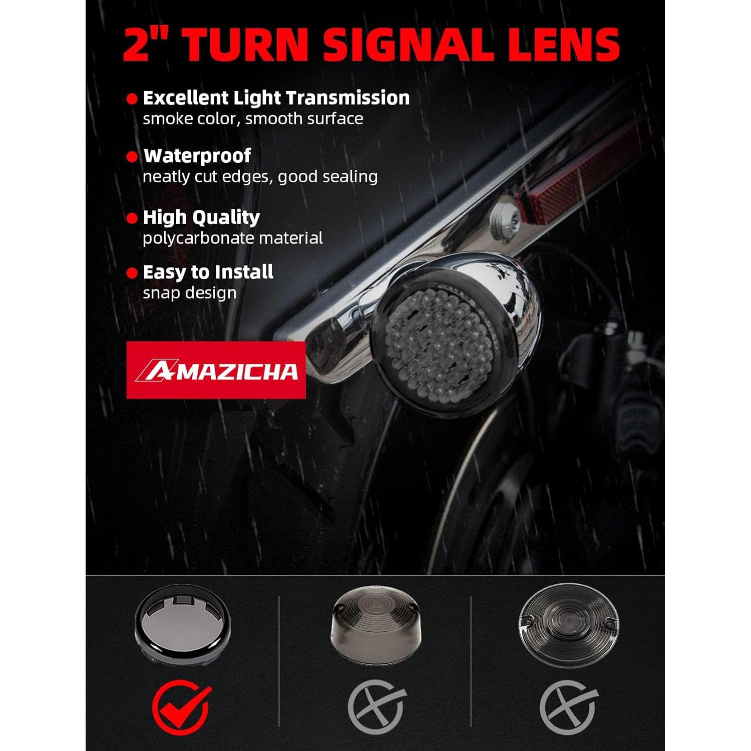 Kit de Señales de Giro LED 1157 Amazicha para Harley 1986-2024