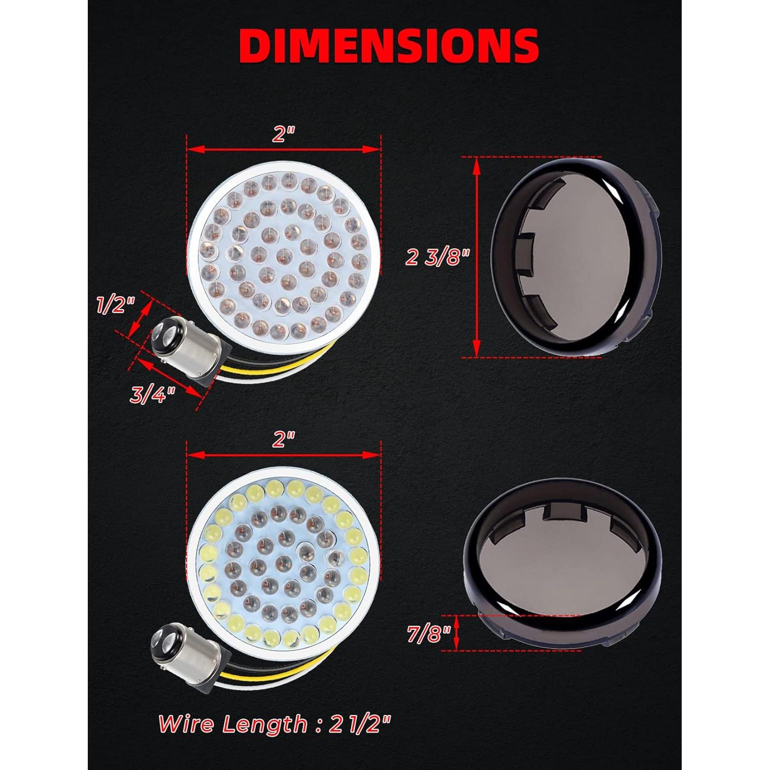 Kit de Señales de Giro LED 1157 Amazicha para Harley 1986-2024