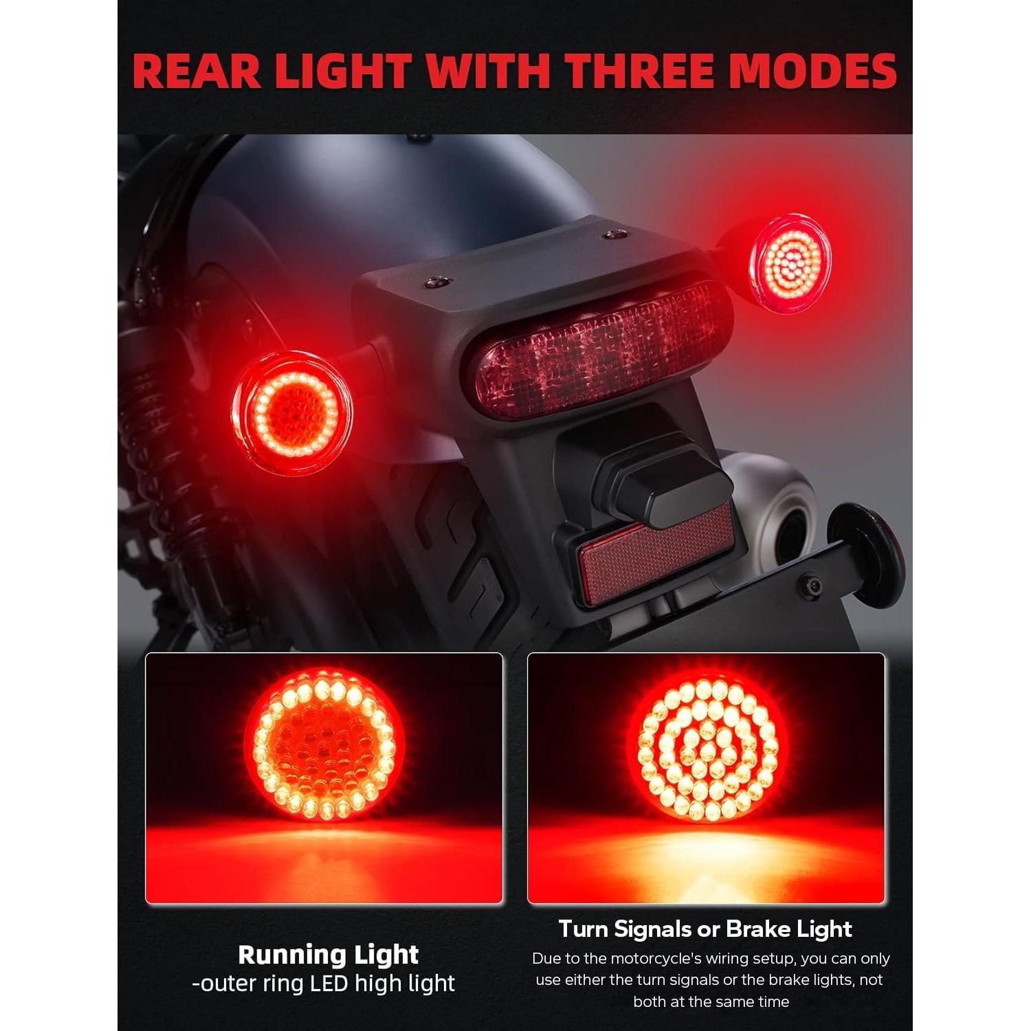 Kit de Señales de Giro LED 1157 Amazicha para Harley 1986-2024