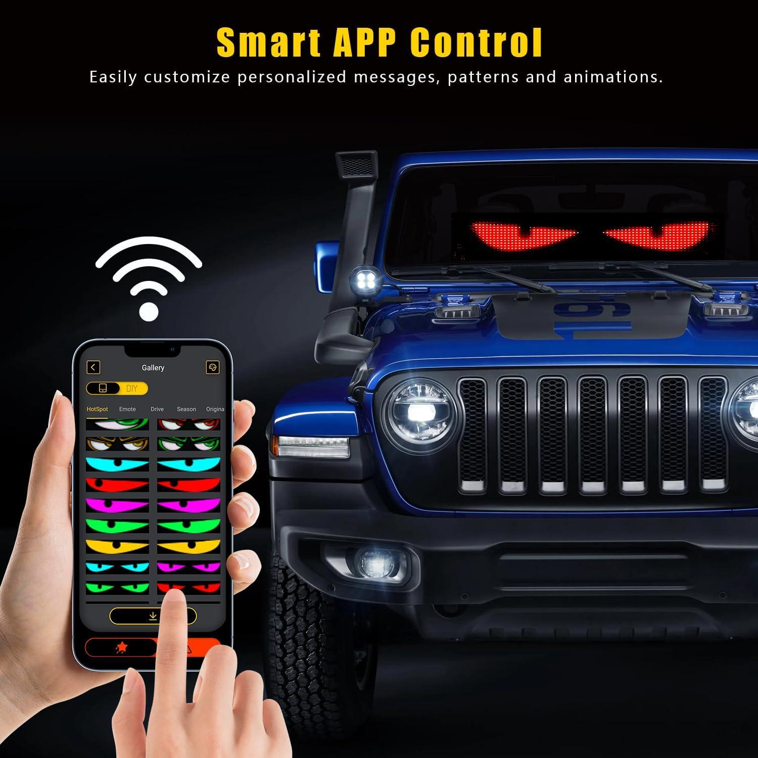 Luz LED Ojos Diabólicos POOMEL 89.8cm Multicolor Control Remoto