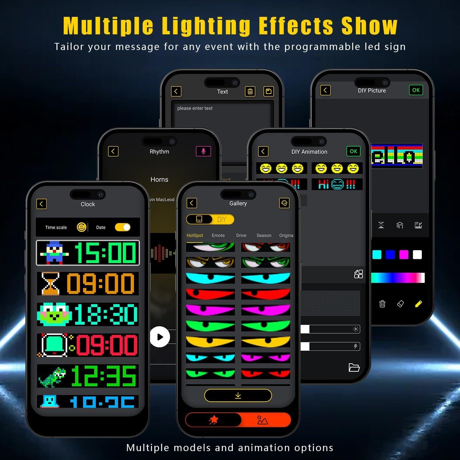 Luz LED Ojos Diabólicos POOMEL 89.8cm Multicolor Control Remoto